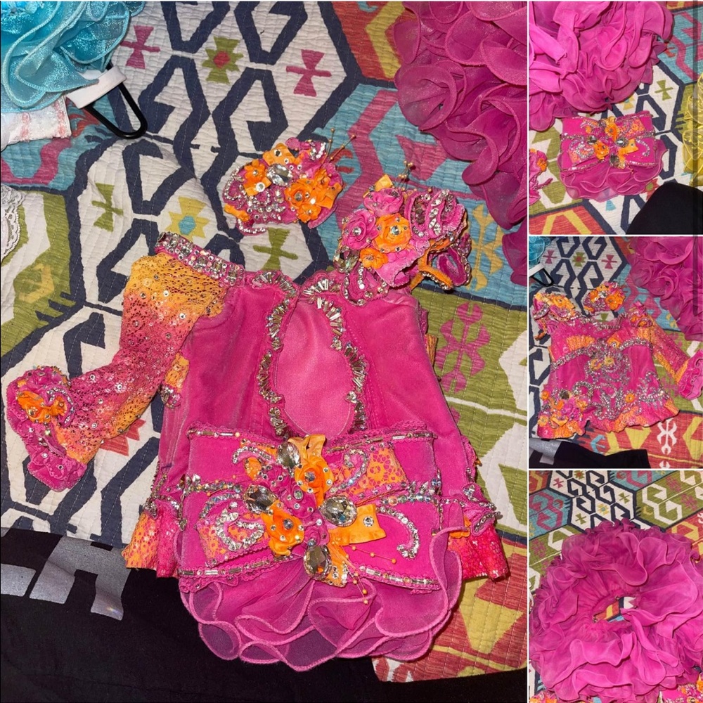 Pink & Orange pageant dress